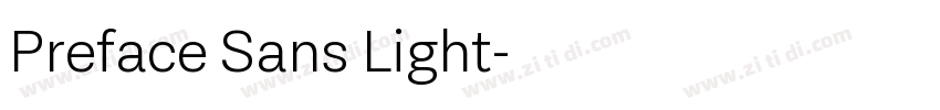 Preface Sans Light字体转换